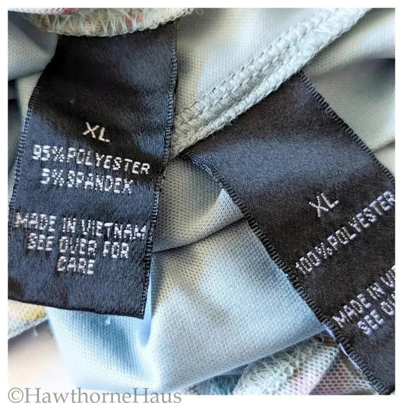 I.N. STUDIO Floral Flutter Sleeve Button Down Top Size XL Stretch Layered - Picture 6 of 7